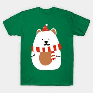 polar bear Christmas concept  for celebrity  time digital paint. T-Shirt